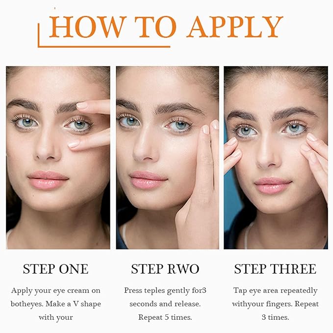 Eye Cream For Dark Circles, Anti Aging Eye Cream With Vitamin C, Hyaluronic-acid & Orange Extract, Under Eye Cream For Puffiness And Bags, Eye Cream For Reduce Fine Lines, Wrinkles & Dark Circles-Velvo Beauty