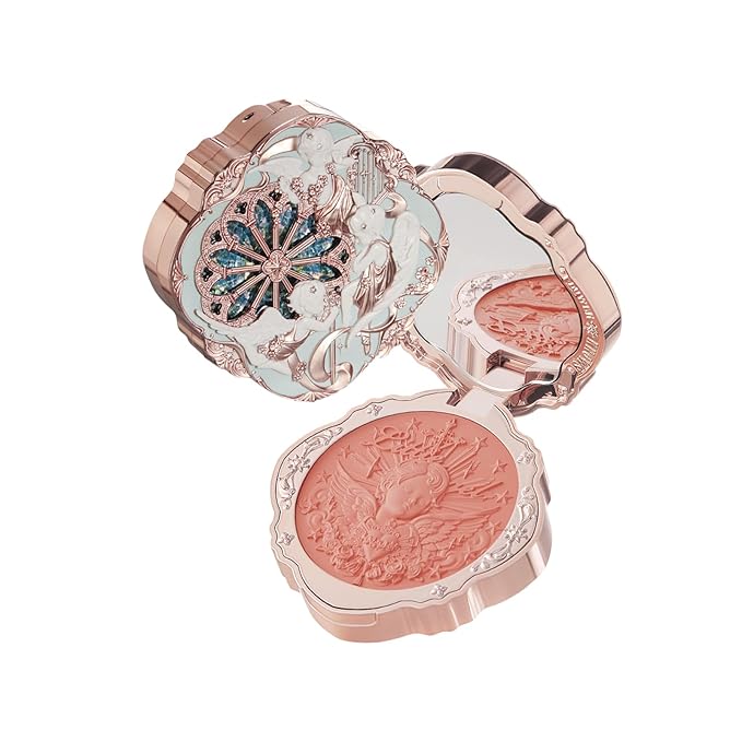 Flower Knows Little Angel Cream Blush,Buildable & Blendable Makeup Blush for cheeks,Soft & Long-lasting,Pink Nude Flush for All Skin Tones(03 Paradise Poet,6g)-Velvo Beauty