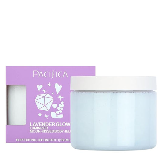Pacifica Lavender Glow Shimmering Body Jelly – Moon-Kissed Illuminator & Hydrating Body Gel, Lightweight Glow Highlight with Lavender & Vanilla, Clean Beauty, Vegan, Cruelty-Free, 6 oz-Velvo Beauty