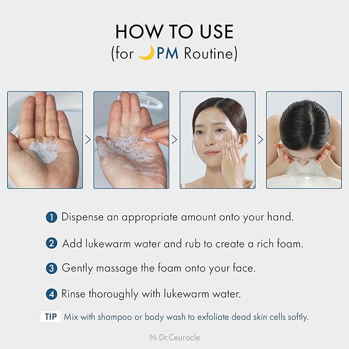 Dr.Ceuracle Pro Balance Enzyme Powder Face Wash - Korean Day and Night Natural Enzyme Powder Face Wash for Deep Pore Cleansing, Sebum Removing, pH Skin Balancing Care (Night Wash)-Velvo Beauty