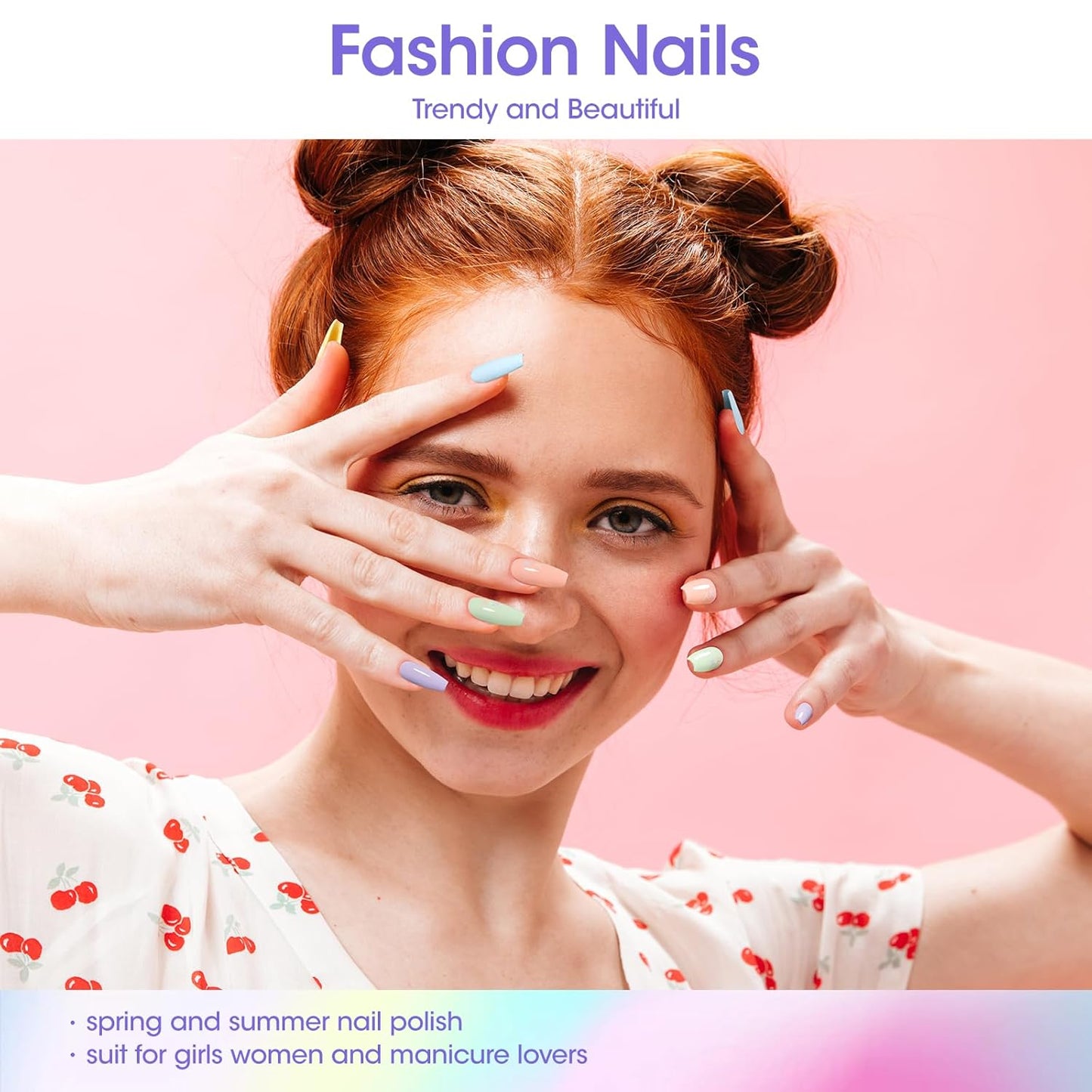 Gellen Pastel Regular Nail Polish Non Gel, Fast Air Drying Spring Summer Nail Polish No UV Light Needed Macaron 6 Colors Nude Pink Purple Blue Green Yellow Set for Women Manicure Home Salon, Hema Free-Velvo Beauty