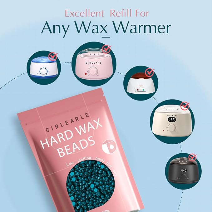 Hard Wax, Jasmine Infused Wax Beans for Sensitive Skin, 1lb, Wax for Hair Removal, Bikini, Legs, Eyebrow, Facial, Full Body Waxing for Women and Men-Velvo Beauty