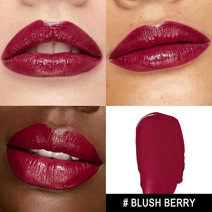 MAKI YIKA Moisture Dark Berry Lipstick for Women Hydrate Lip Gloss for Dry Cracked Lips Weightless Glossy Lip Color Juicy Finish,M039 Blush Berry-Velvo Beauty