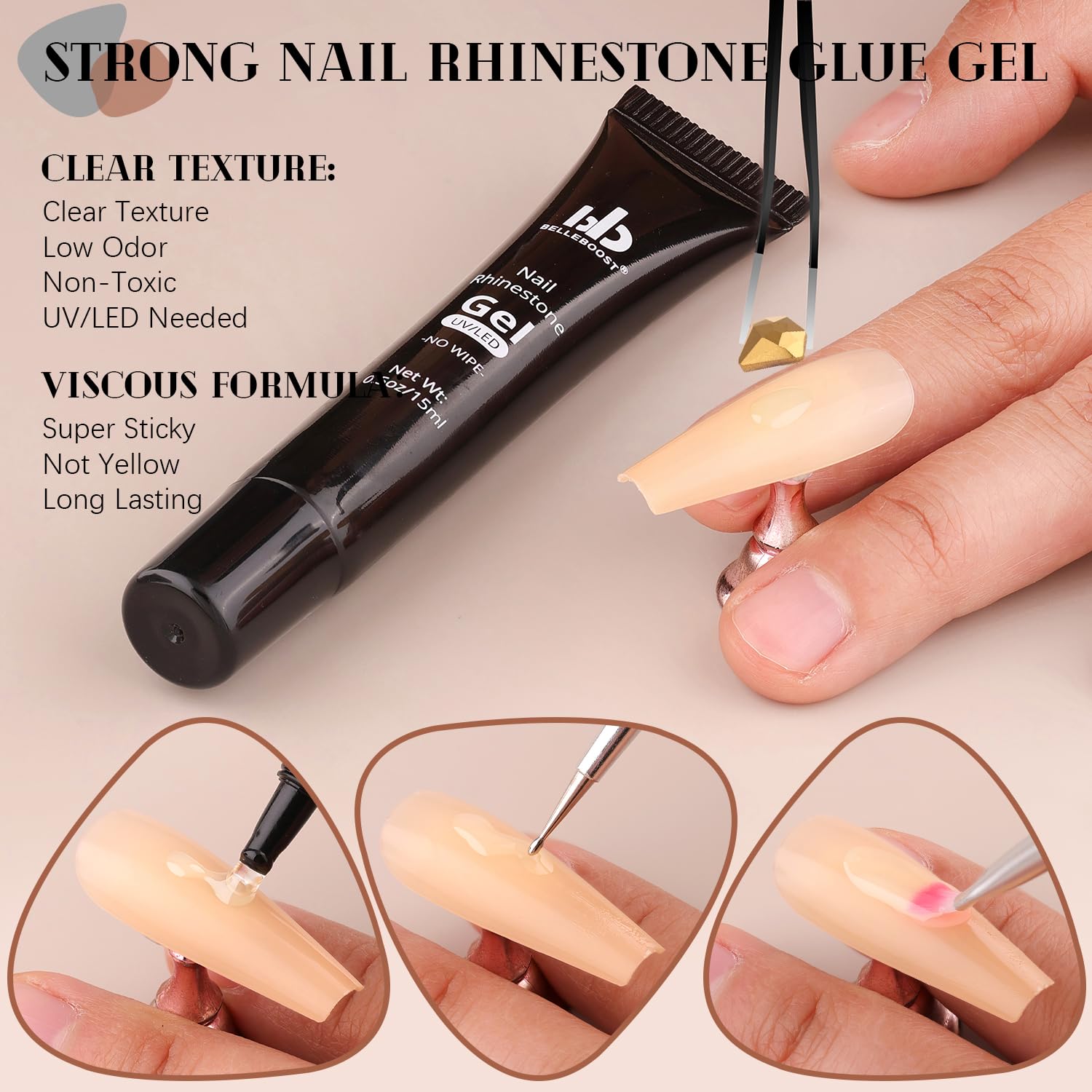 3220Pcs Mineral Gold Glass Nail Rhinestones 120Pcs Multi Shapes Flatback Nail Gems + 3100Pcs 1.5-4mm Round Crystal with Rhinestones Glue Gel, Manicure Nail Charms Diamond Gemstone for Nail Art-Velvo Beauty