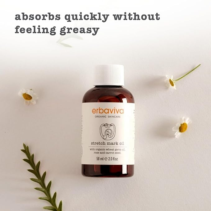 Erbaviva Stretch Mark Oil -Travel size 2 Fl Oz-Velvo Beauty