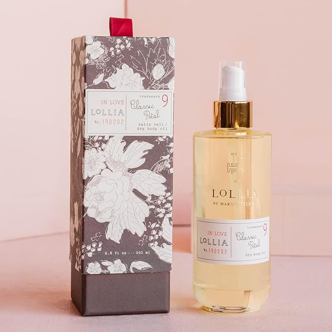 LOLLIA In Love Dry Body Oil, 6.8 Fl. Oz. – Classic Petal – Women’s, Scented, Moisturizing, Dry Body Oil for Women, For All Skin Types-Velvo Beauty