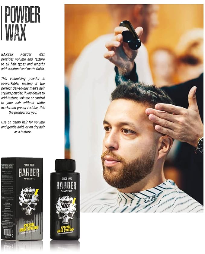 BARBER MARMARA Styling Powder with Matt Effect - Hair Powder for Women & Men, Modeling Powder for a Matte Look-Velvo Beauty
