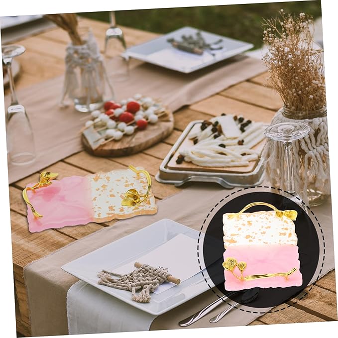 FOMIYES 2pcs Nail Palette Nail Art Gel Nail Art Palette Nail Tool Manicure Display Board Nail Polish Display Board Nail Color Palette Copper Plating Pink Makeup Mixing Plate Nail Art Plate-Velvo Beauty
