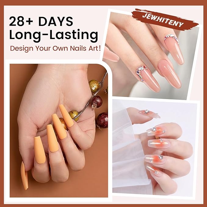 JEWHITENY 14 pcs Poly Gel Nail Extension Kit With Drill Machine U V Nail Light ALL In One Polygel Starter Kit-Velvo Beauty