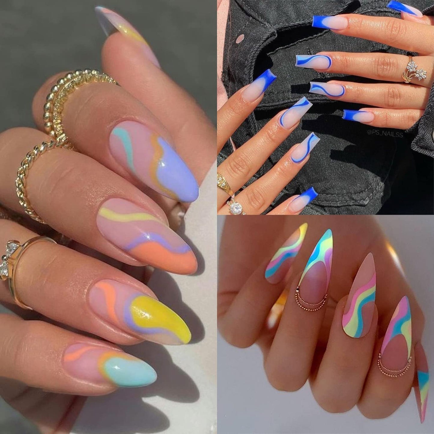 Nail Stamping Plates French Wavy Striped Tip Leaf Nail Stamp Templates Stainless Polish Gel Template Nail Design Stencil Tools (1 Pcs)-Velvo Beauty