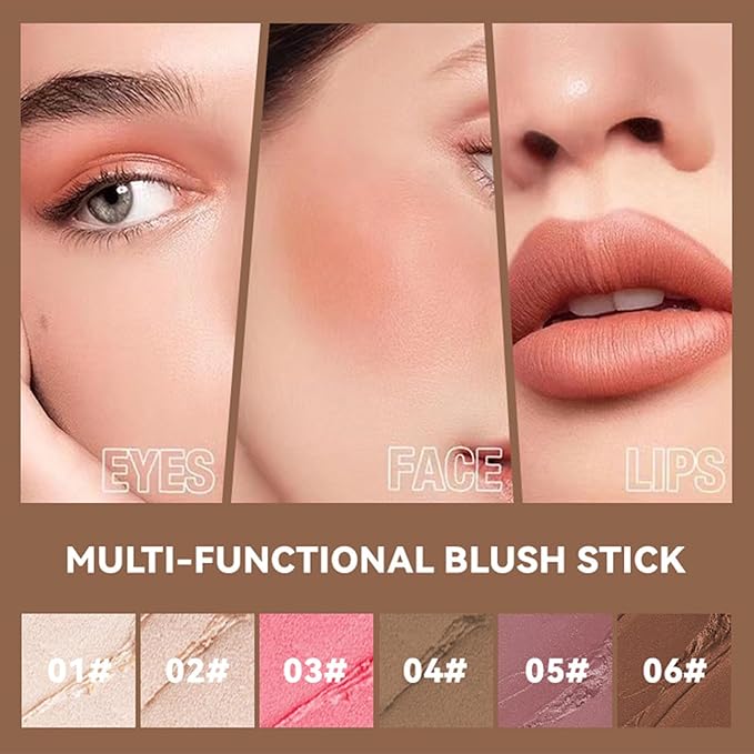 Highlighter Stick Cream Blush Stick Bronzer Contour Stick Makeup,3 PCS Cream Contour Kit with Contour Brush,Long Lasting & Professional Highlighters Makeup Stick for Beginner-Set B-Velvo Beauty
