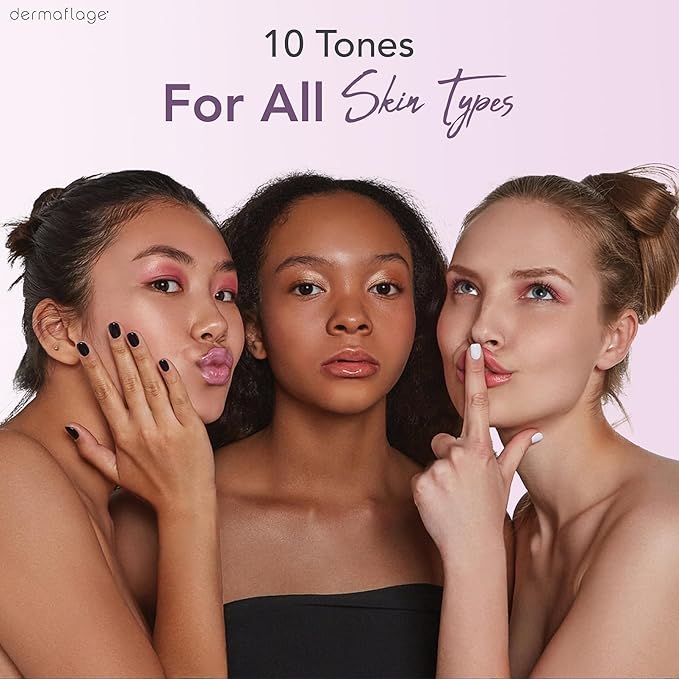 Dermaflage Waterproof Concealer Cream - Full Coverage, Matte Finish, Porcelain Color, 9 Shades, Long-Lasting, Conceals Dark Circles, Tattoos, Acne-Velvo Beauty