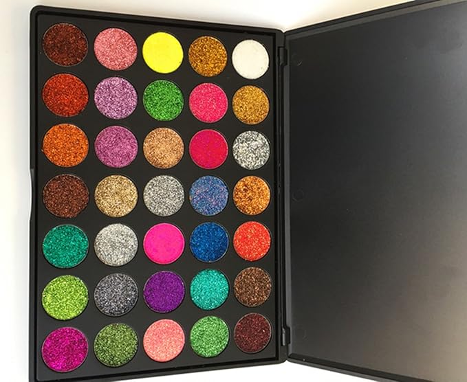 Glitter Eyeshadow New 35 Color Sequin Natural Professional Makeup Palette Mixing-Velvo Beauty
