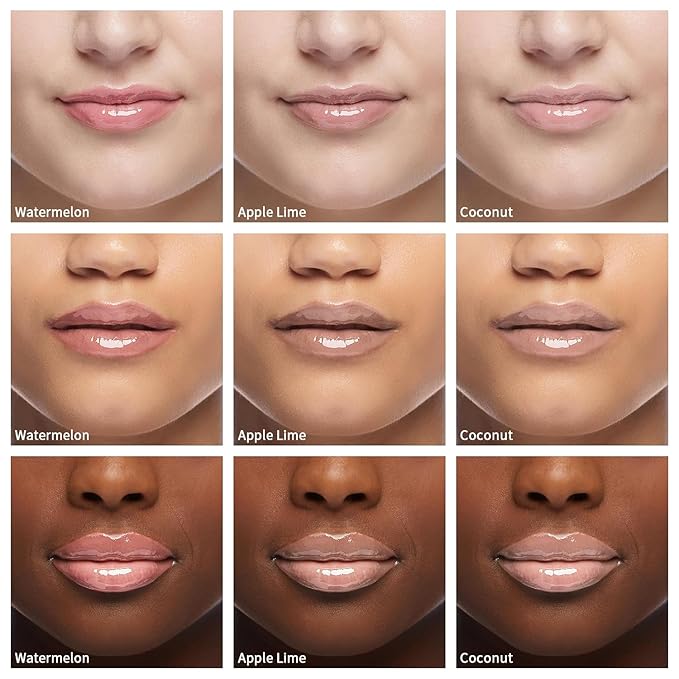 3 Pcs Bee Lip Balm Honey Pot, Coconut Watermelon Apple Lime Lip Mask Overnight, Moisturizing Lip Sleeping Mask, Hydrate Repair Prevent Dry Cracked Lip Exfoliator (Coconut +Watermelon+Apple Lime)-Velvo Beauty