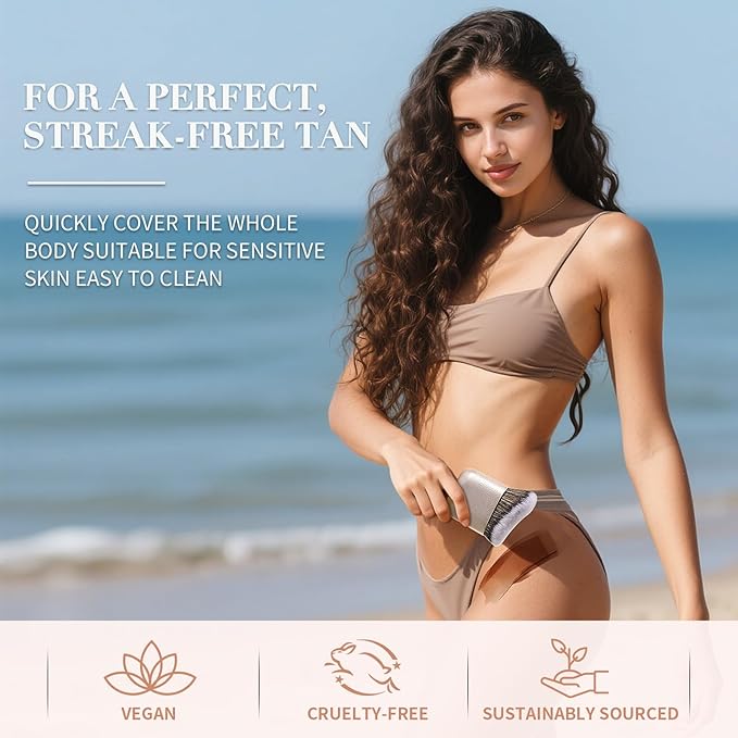 docolor Self Tanner Brush Body Makeup Brush for Flawless Face and Body Makeup, Sunless Tanner Blending Brush Body Brush for Self Tanner, Bronzer, Foundation, Vegan & Cruelty Free-Velvo Beauty