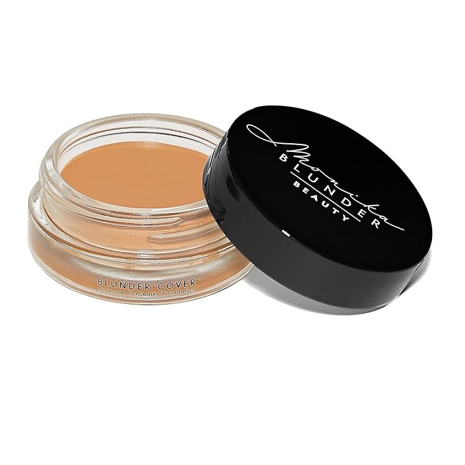 Monika Blunder Beauty - Blunder Cover Foundation/Concealer - Shade: 5 - Fünf - Medium/Deep, Warm Golden Undertones - Clean Beauty, All-In-One, Cruelty-Free, Fragrance-Free, Vegan - 0.62 oz-Velvo Beauty