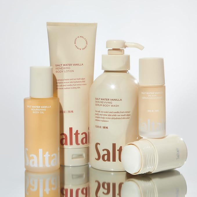 Saltair Body Lotion - 2 Pack Moisturizing Lotion For Dry Skin. Salt Water Vanilla Scented Hydrating Body Cream with Nourishing Moisturizer Formula. Skin Care for Women and Men. 2x 10oz Tubes-Velvo Beauty