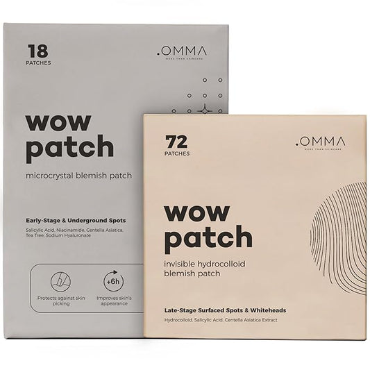 OMMA 72 Patches Pimple Patches for Face and 18 Micropoint Acne Patch Bundle-Velvo Beauty