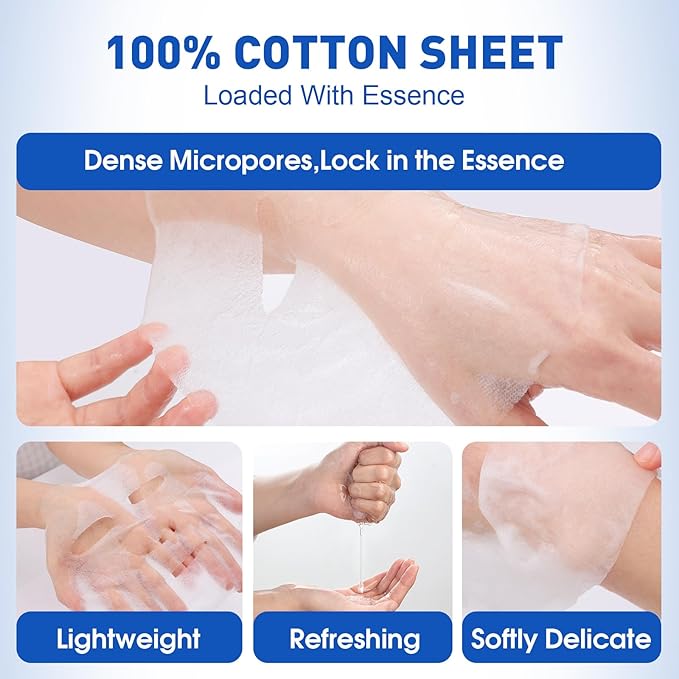 72 Pack Collagen Face Masks Skincare Set for Women, Hydrating & Moisturizing Face Mask for Skin Care, Bulk Sheet Face Masks for All Skin Types, Spa Party Gifts for Women-Velvo Beauty