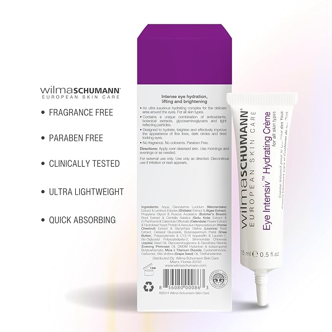 Eye Intensiv Hydrating Crème - Hydrating Face Moisturizer to Reduce Fine Lines and Wrinkles - Eye Cream, 0.5OZ/15ML - Luxury Skin Care-Velvo Beauty