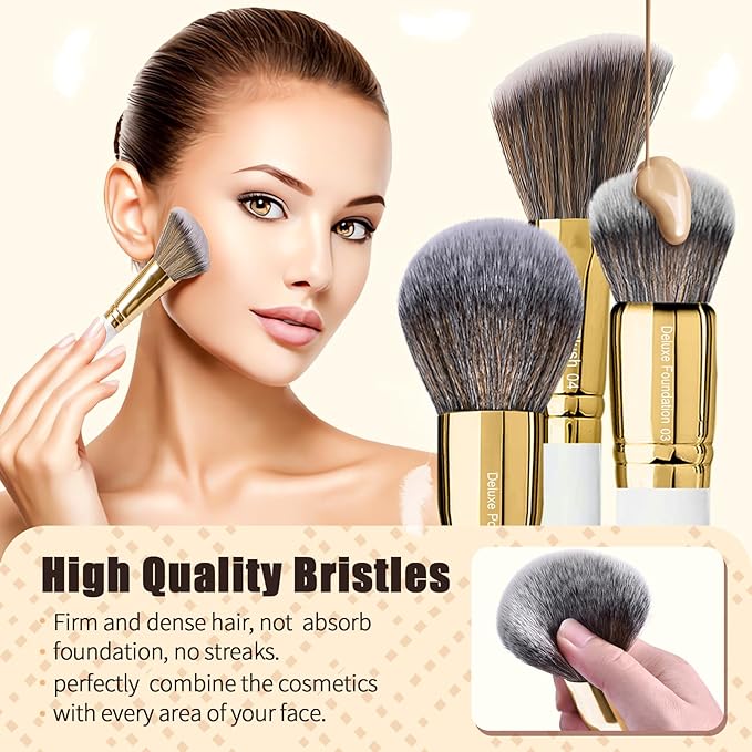 Professional Makeup Brushes Set Premium Quality Goat Hair Synthetic Fiber Powder Foundation Highlight Concealer Eyeshadow Blending By Bueart Design-Velvo Beauty