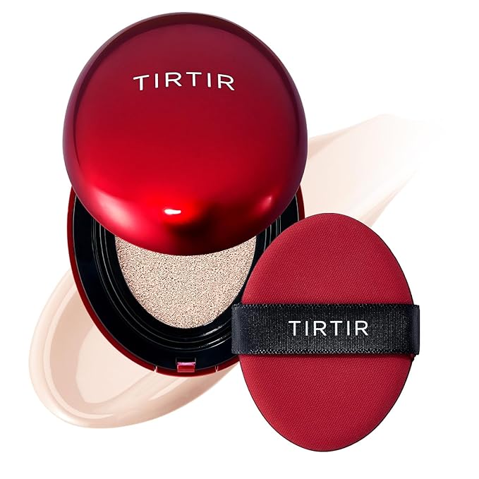 TIRTIR Mask Fit Red Cushion Foundation | Full coverage, Weightless, Skin fit, Satin Glow Finish, Korean Makeup BB Foundation, beauty, Tattoo cover up, Buildable (#13N Fair Ivory, 0.63 Fl Oz)-Velvo Beauty