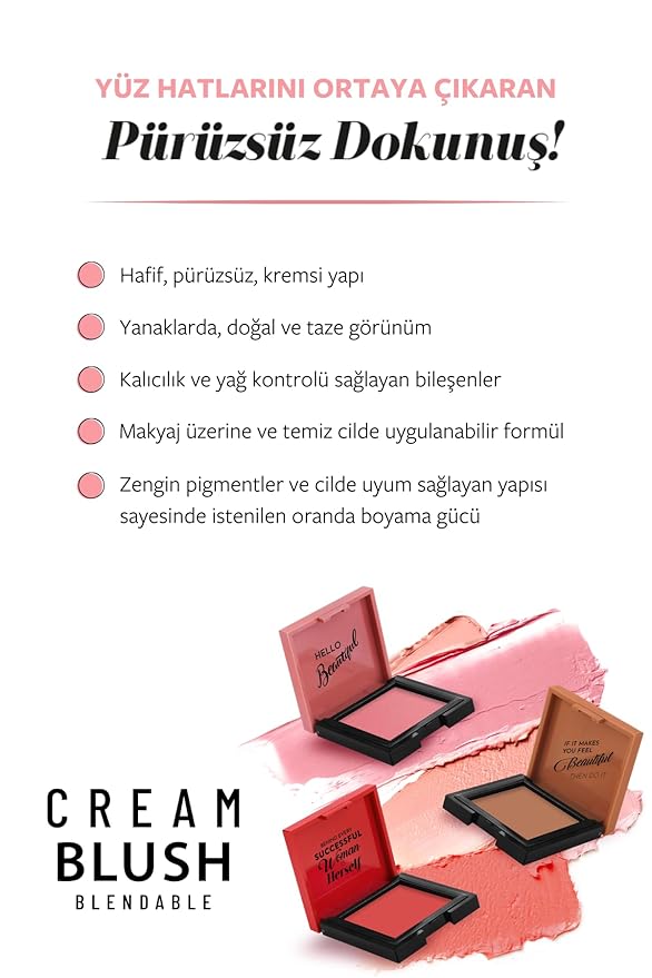 Pastel Cream Blush 41 | Pink | Fresh | Healthy & Natural Look | Ligh Weighted Formula | Sebum Control Richly Pigmented | Easily Blendable | Long Lasting | Semi Matte | 0.18 oz.-Velvo Beauty
