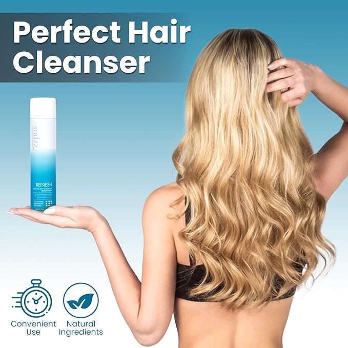 SUDZZFX Refresh Ultimate Dry Shampoo for Women - Waterless Shampoo - for Most Hair Types - Absorbs Excess Oil - Adds Light Volume & Texture - Color Protection-Velvo Beauty