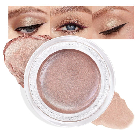 Cream Glitter Antique Rose Shimmer Metallic Eyeshadow Palette Makeup, Natural Single Mini Instant Holographic Eyeshadow For Women, Sombras Crema Para Ojos,Talc,Paraben&Cruelty Free,R02-Velvo Beauty