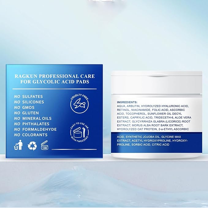 Retinol Cream for Face, Collagen Neck Creams for Tightening and Firming, Anti Aging Facial Moisturizer for Women & Men, Instant Face Lift Wrinkle Cream with Glycolic Acid Pads-Velvo Beauty