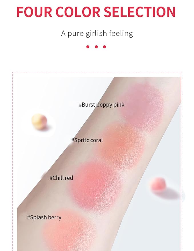 Jelly Blush Stick, Water Jelly Tint Makeup, Sheer Lip & Cheek Tint Stain - Buildable Lightweight Finish, Moisturizing Waterproof Long Lasting Water Tint Lip Stain Makeup-Velvo Beauty