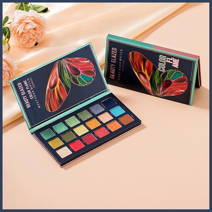 18 Colors Eyeshadow Palette, Butterfly Series Highly Pigmented Eye Makeup Palette, Matte Shimmer Metallic Powder Eyeshadow Pallet, Makeup Palette Cosmetics Gift, 111-Velvo Beauty