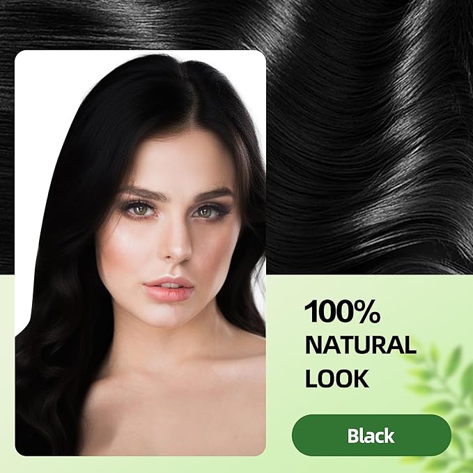 Black Hair Dye Shampoo 3 in 1 for Gray Hair Coverage Argan nut Natural Shampoo Black Hair Dye for Women & Men/Ammonia-Free 500ml-Velvo Beauty