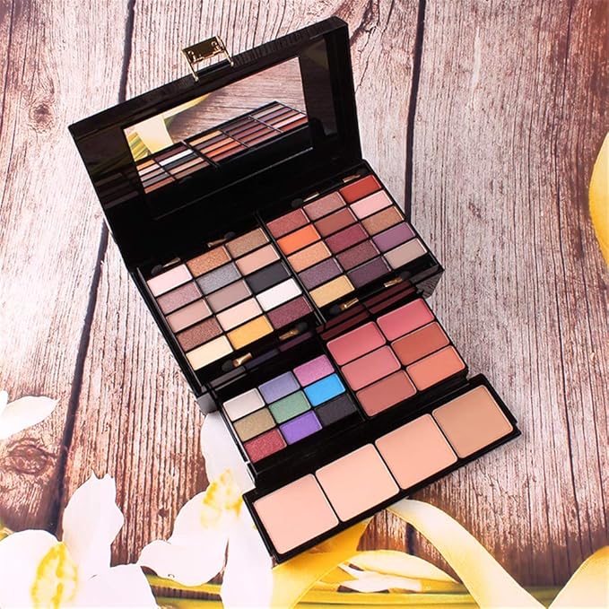 Professional 39 Colors Eyeshadow Palette All-in-one Cosmetic Makeup Gift Set including Matte Shimmer Highly Pigmented Eye Shadows, Blush, Pressed Powder and Lipstick-Velvo Beauty