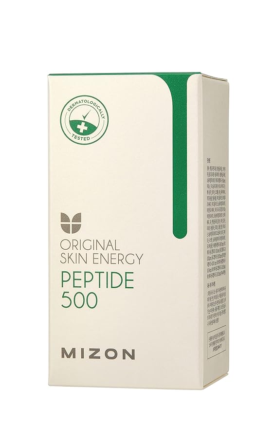 MIZON Peptide 500 Ampoule Peptides Adenosine Hyaluronic Acid Centella Asiatica Skin Elasticity Moisturizing Collagen Booster Korean Serum (1.01 fl. oz)-Velvo Beauty