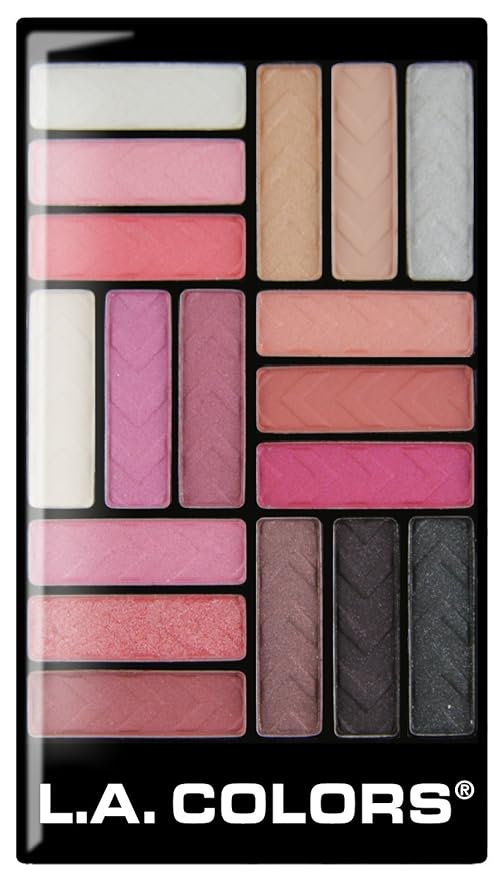 L.A. COLORS 18 Color Eyeshadow Palette, Diva Glam CES748-Velvo Beauty