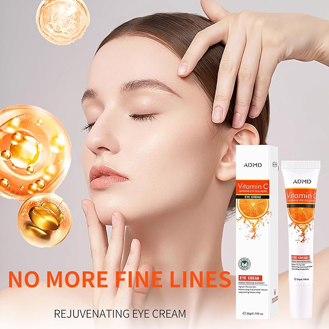 Eye Cream Vitamin C Eye Care Anti-Aging Against Wrinkles and Dark Circles Effective Anti-Aging Moisturizes Reduces Puffiness Dark Circles-Velvo Beauty