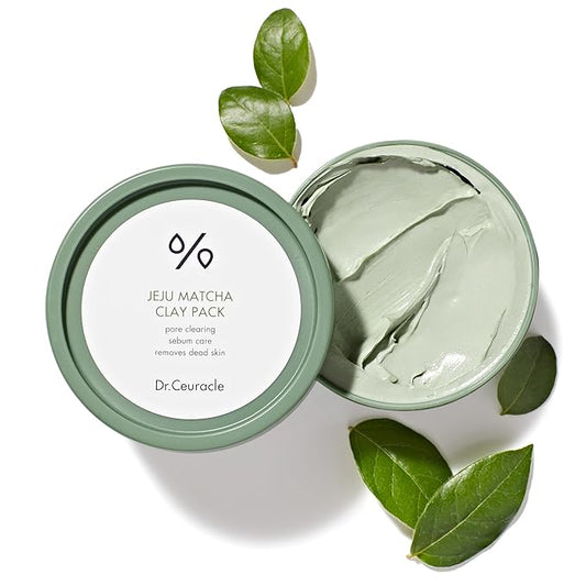 leegeehaam Dr.Ceuracle Jeju Island Matcha Clay Pack (115g / 4.05 oz) - Wash-Off Type Clay Facial Mask Pack for Cleansing Pore and Detoxifying Dull Skin-Velvo Beauty