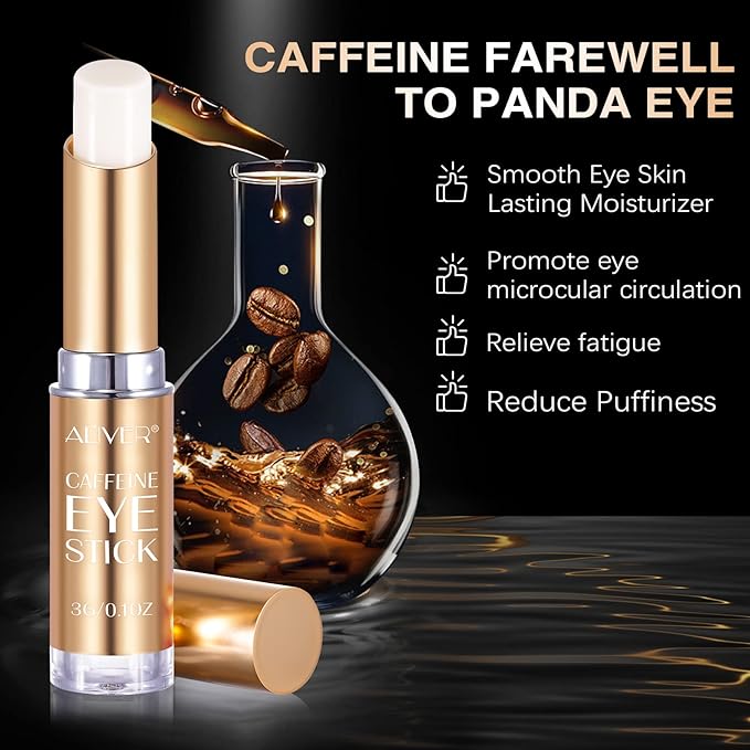 Caffeine Eye Stick, Eye Cream for Dark Circles and Puffiness, Ordinary Collagen Eye Serum Anti Aging,Bags Under Eyes Treatment for Women Men Eye Care(#2-Coffine Eye Stick)-Velvo Beauty