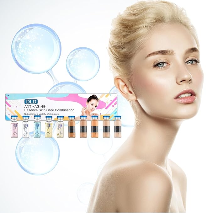 BB Facial Glow Starter Kit Facial Pigment Serum Treatment Kit,Anti-Aging Serum Pigments Set for Micro-needling Skin Treatment 10 Vials 5ml Hyaluronic Acid Ampoule foundation Essence Skin-Velvo Beauty