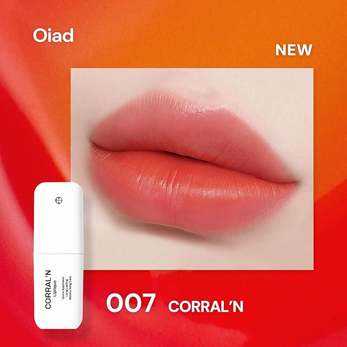 Liptique Korean Lip Stain Peel Off - 24 Hour Long Lasting Lip Tattoo, Waterproof & Transfer Proof, Nourishing & Hydrating Lip Tint for Women, Instant Plumping Lip Tints Peel Off (007 CORRAL'N)-Velvo Beauty