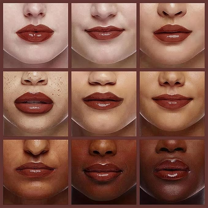 Plumping Lip Oil, Long Lasting Hydrating Lip Gloss Tinted Lip Balm Non-sticky Revitalizing, Transparent Lip Care Oil for Dry Lip (MAHOGANY)-Velvo Beauty