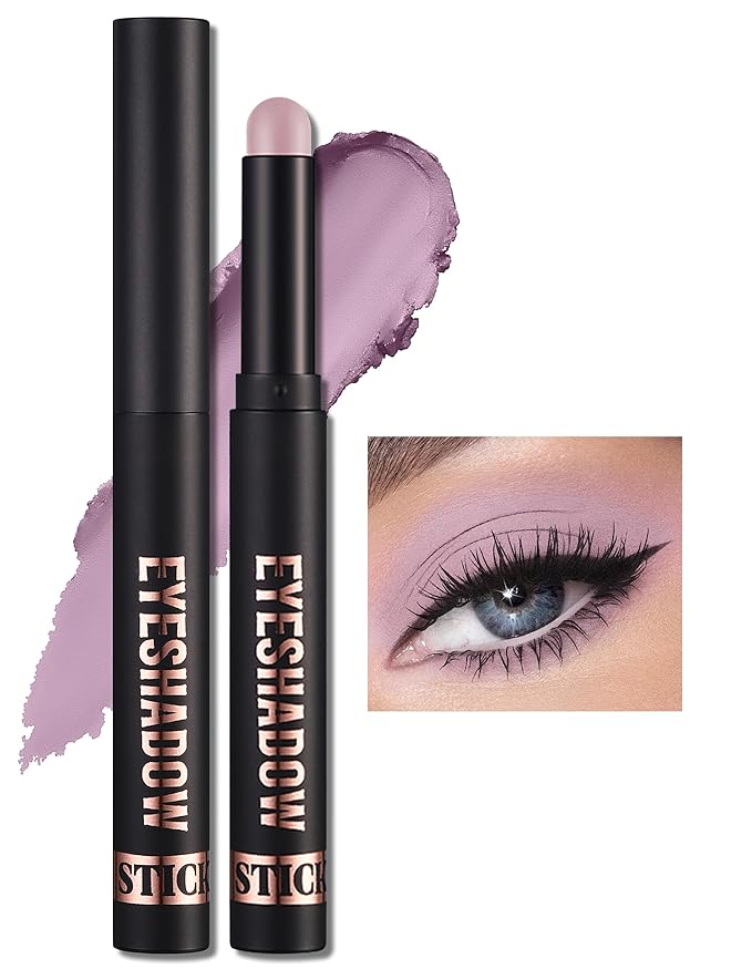 Erinde Waterproof Cream Eyeshadow Stick, Matte Nude Eye Shadow Sticks, Longwear Blendable High Pigmented, Neutral Eye Shadow Sticks Matte for Older Eyes, Smokey Eyeshadow Pencil Crayon, 17 Mauve-Velvo Beauty