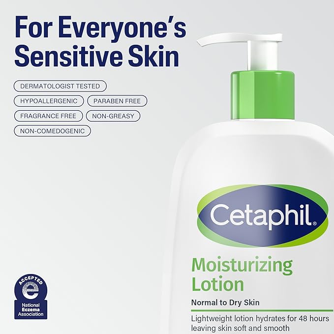 Cetaphil Face & Body Moisturizer, Hydrating Moisturizing Lotion for Normal to Dry Skin, Suitable for Sensitive Skin, 2 oz Pack of 12, Fragrance Free, Hypoallergenic, Non-Comedogenic-Velvo Beauty