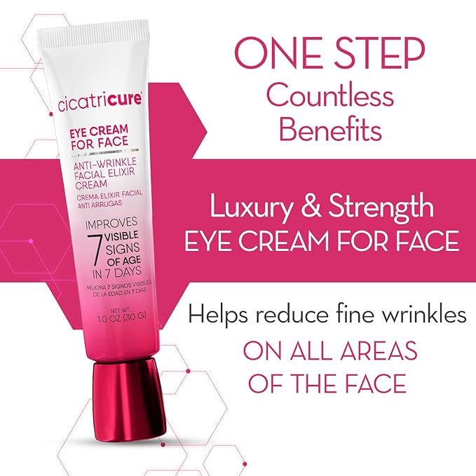 Cicatricure Eye Cream for Face: 7-in-7 Anti-Wrinkle, Peptides & Vitamins Reduce 7 Aging Signs in 7 Days, Hydrating, Oil-Free, 1oz-Velvo Beauty