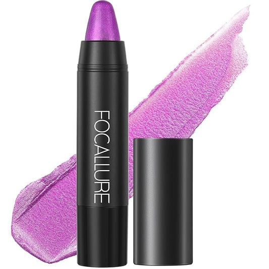 FOCALLURE Ultra Chic Metallic Lipstick,Rich Vitamin E Lip Crayon,Lightweight Shinning Color without Drying or Fading,Long Lasting Lips Makeup,#31 Utopia-Velvo Beauty