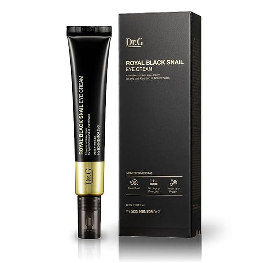 Dr.G Royal Black Snail Eye Cream - Intensive Wrinkle Care Cream for Eye Wrinkles and All Fine Wrinkles - 1.01 Fl Oz-Velvo Beauty