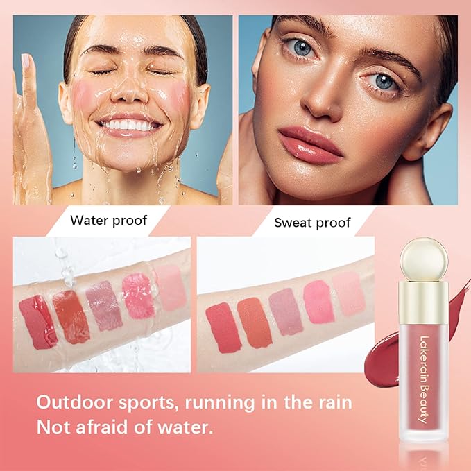 Erinde Liquid Cream Blush, Soft Dewy Face Blush, Natural Matte Finish Looking, Long-lasting Cheek Tint, Lightweight Blendable Feel, Moisturizing Face Blush for Cheek, 03-Velvo Beauty