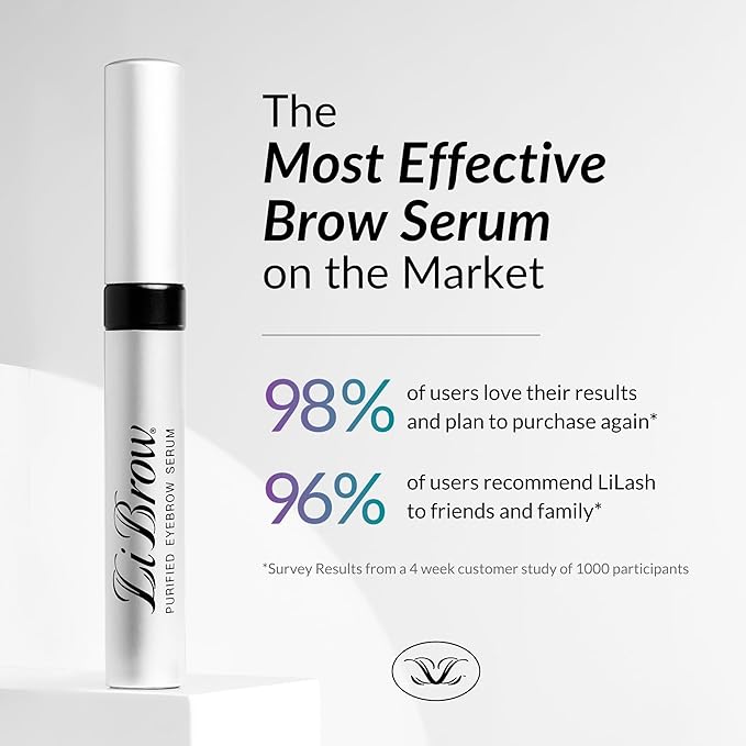 LiBrow® Purified Eyebrow Physician-Formulated Serum XL for Fuller & Thicker Looking Eyebrows | Natural Eyebrow Enhancer Safe for Sensitive Skin | 6-Month Supply (6ml)-Velvo Beauty