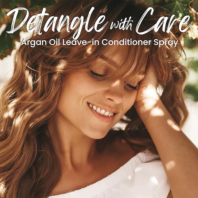 FILPO Beauty Hair Detangler Spray - 6 in 1 Coconut Milk and Argan Oil Infused Hydrating Anti-Frizz Leave-in Conditioner for Curly Hair-Velvo Beauty